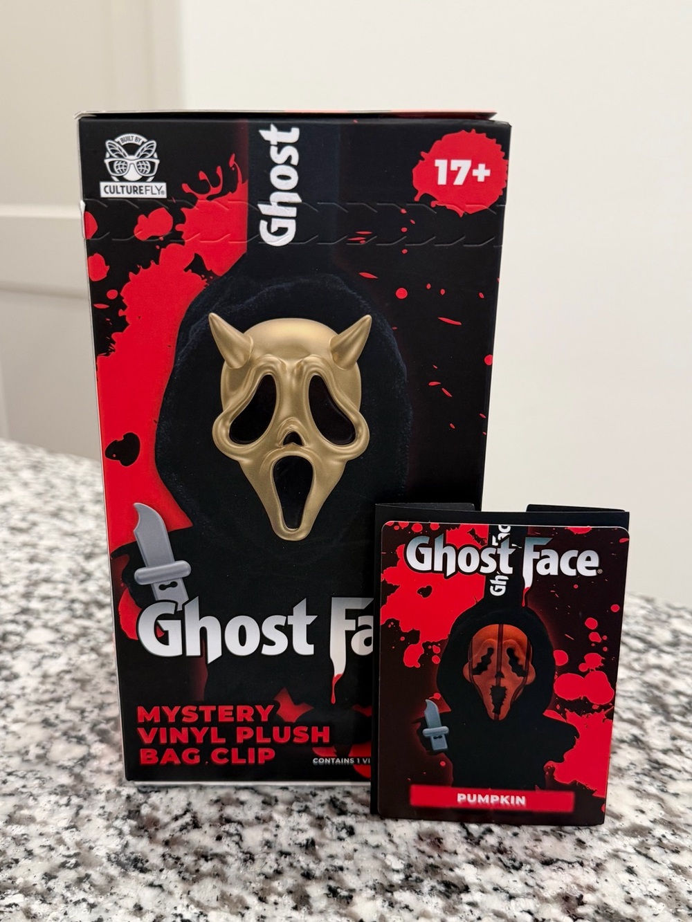 VIRAL Ghost Face Mystery Plush Pumpkin Bag Clip RARE 1/27 Culturefly